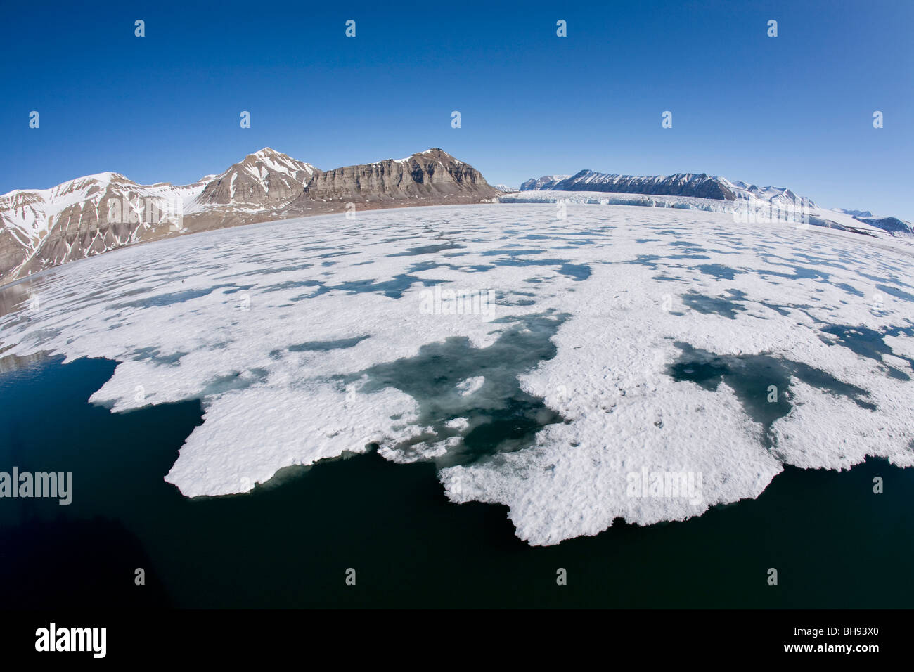 Impressionen vom Tunabreen Gletscher, Sassenfjorden, Spitzbergen, Svalbard-Archipel, Norwegen Stockfoto