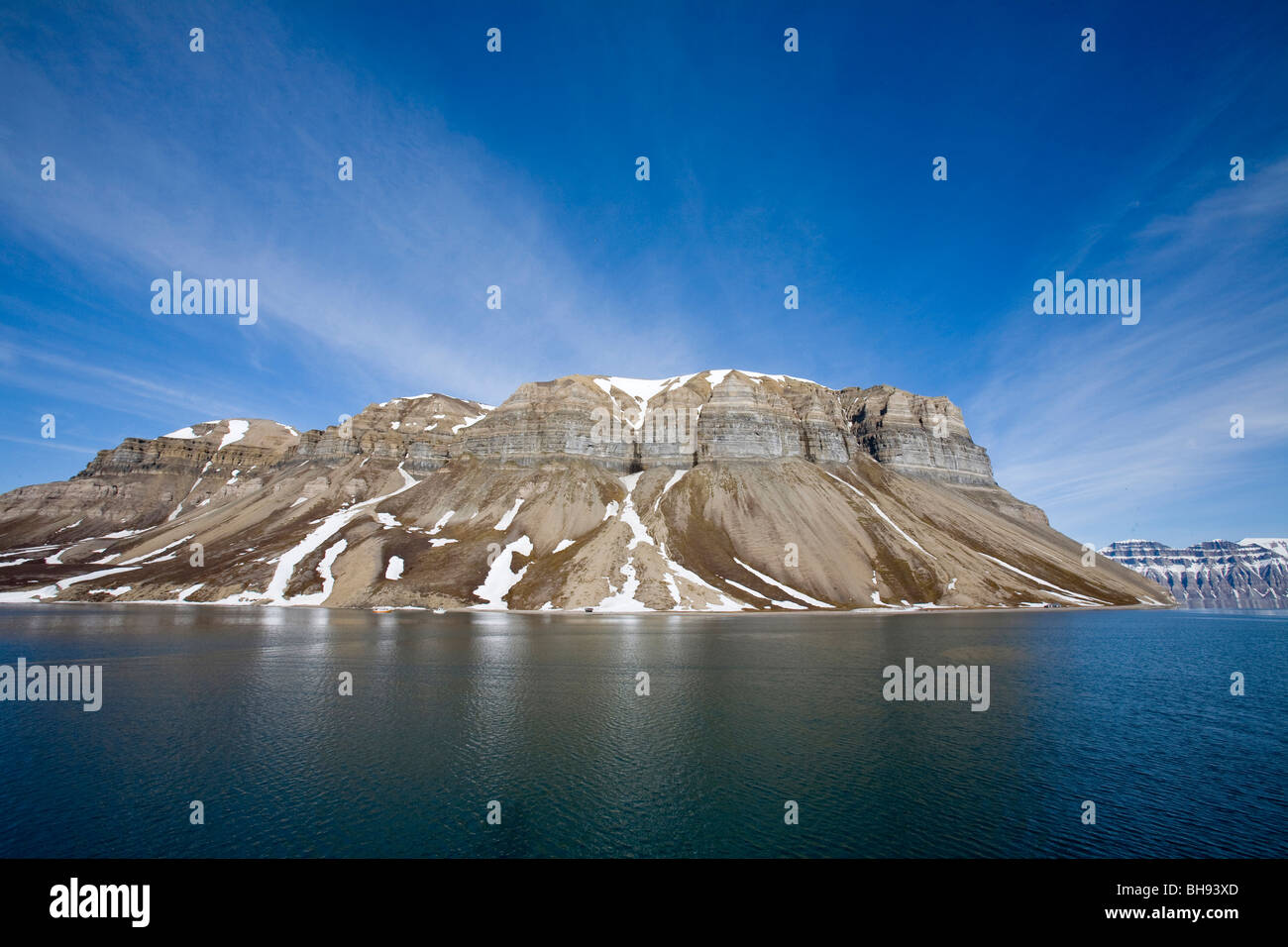 Impressionen vom Skansbukta, Billefjord, Spitzbergen, Svalbard-Archipel, Norwegen Stockfoto