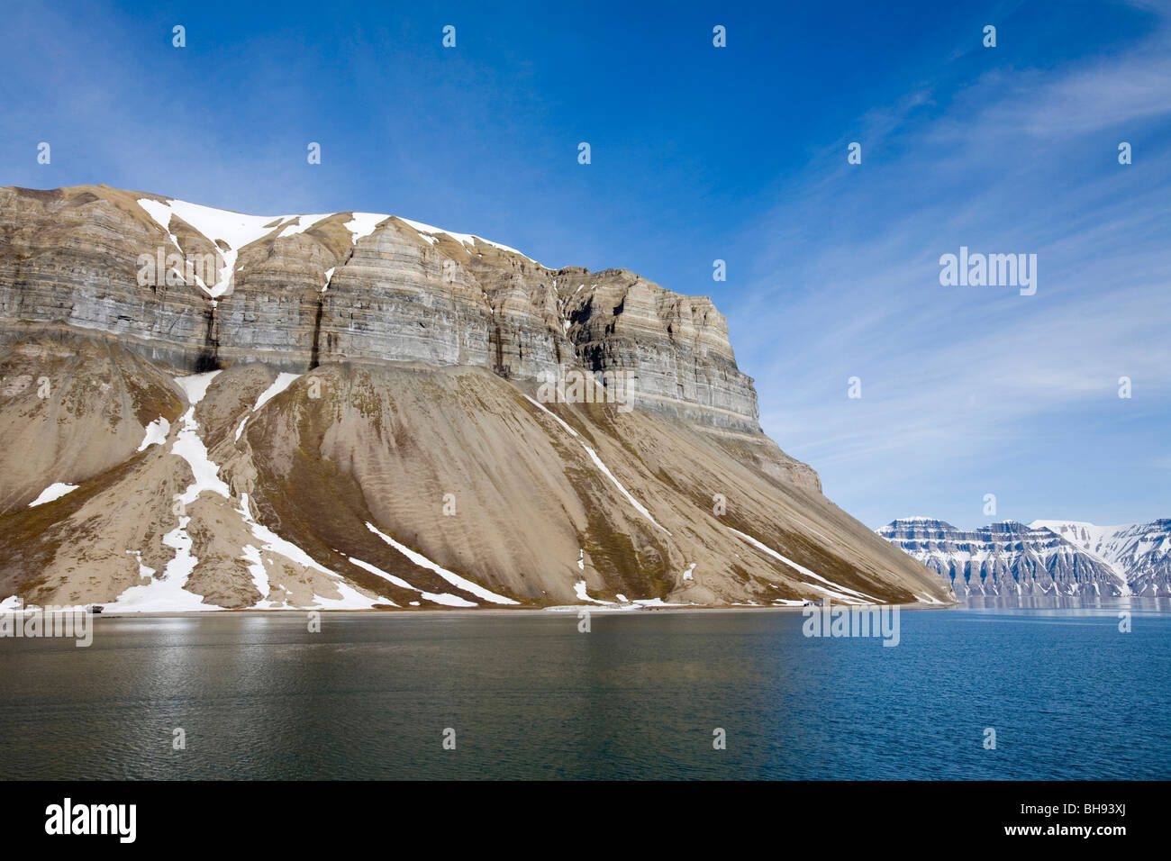 Impressionen vom Skansbukta, Billefjord, Spitzbergen, Svalbard-Archipel, Norwegen Stockfoto