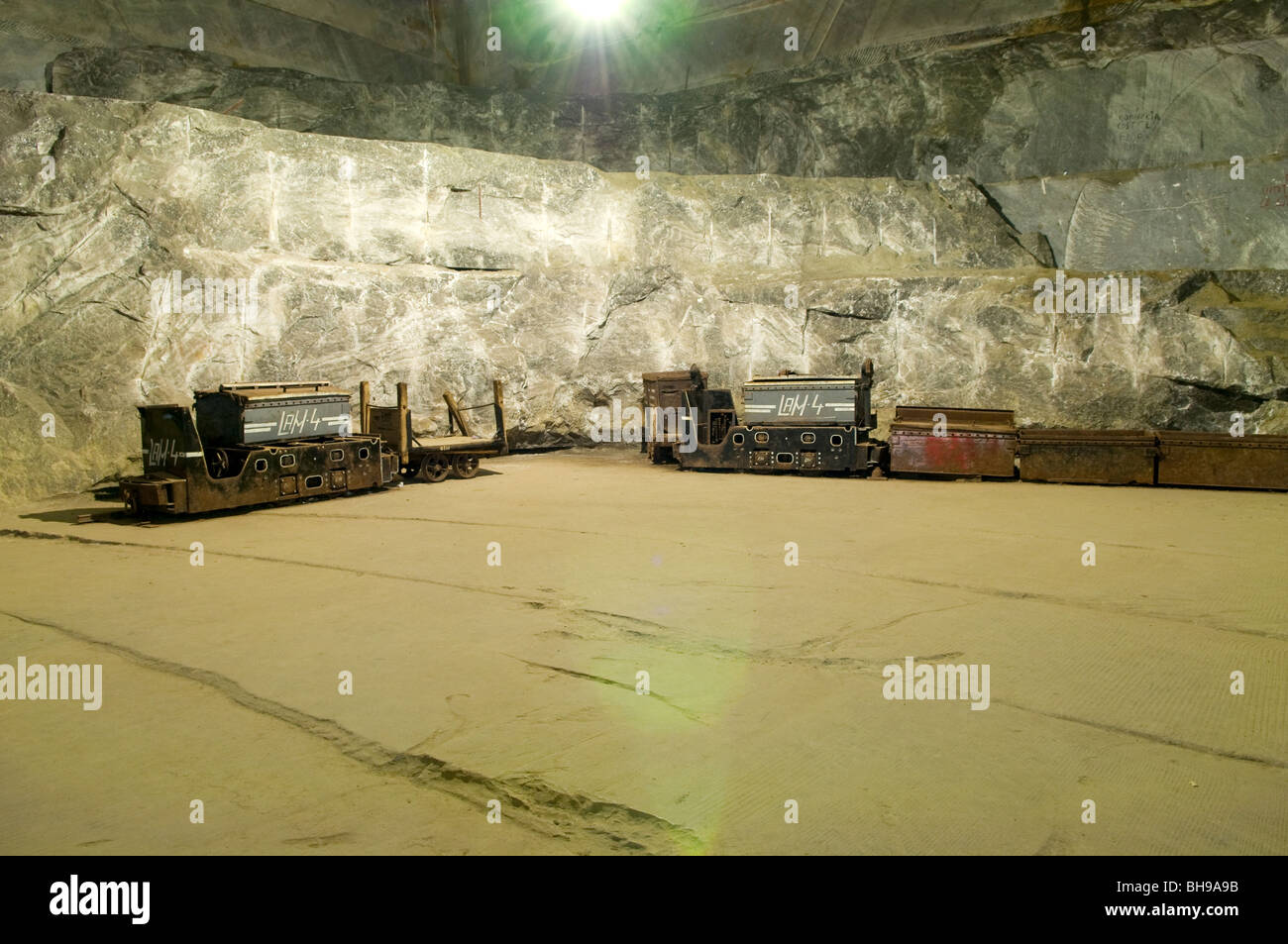 Salzgewinnung Karren in Slanic Salt Mine Rumänien Osteuropa Stockfoto