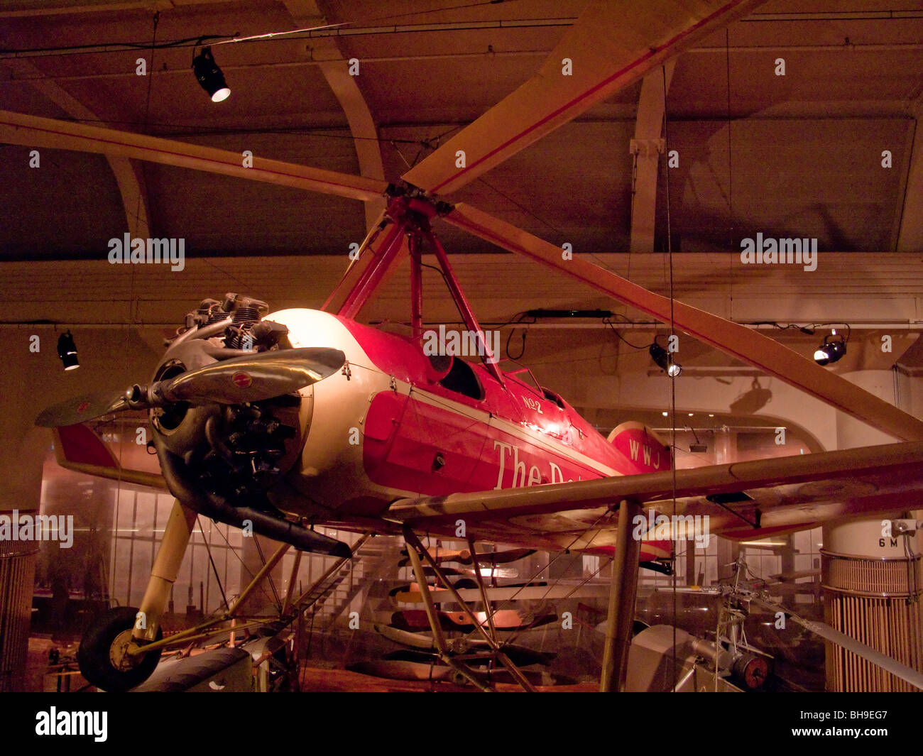 Eine 1931 ist Pitcairn Autogyro einst im Besitz der Detroit News auf dem Display an das Henry Ford Museum in Dearborn, Michigan Stockfoto