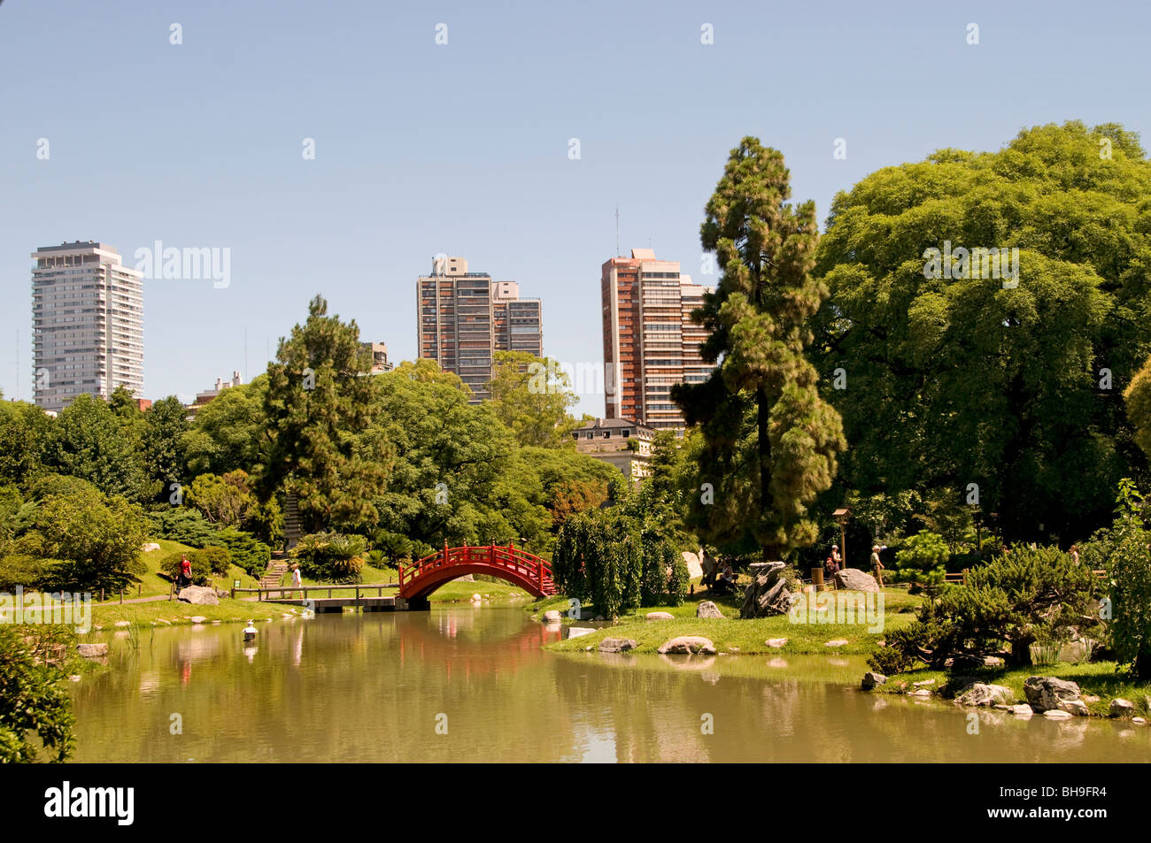 Buenos Aires Jardin Japones Fischrechte Argentinien Stadt Gartenstadt Stockfoto