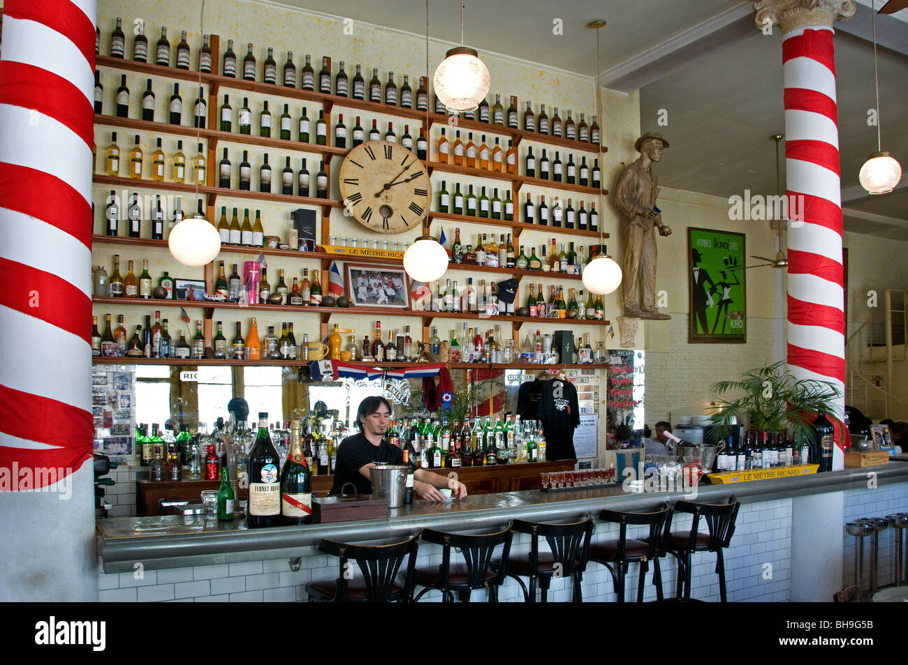 Buenos Aires Le Petangue Frankreich San Telmo Brasserie Restaurant Stadt Stadt Argentiniens Stockfoto