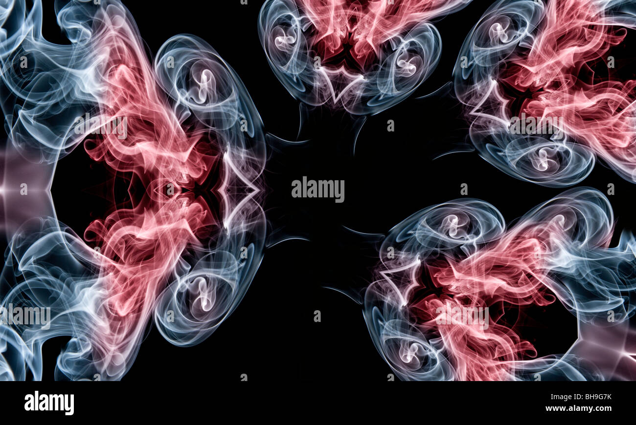 Abstrakte Design aus Wirbel von Rauch (sehen aus wie Insekten angesehen durch x-ray) Stockfoto