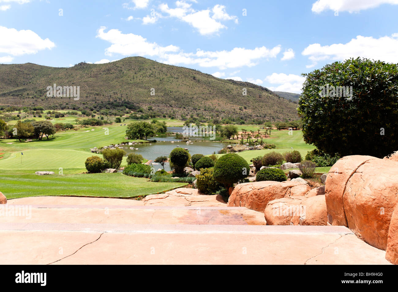 Sun City Golf Kurs Nordwest Provinz, Johannesburg, Südafrika Stockfoto