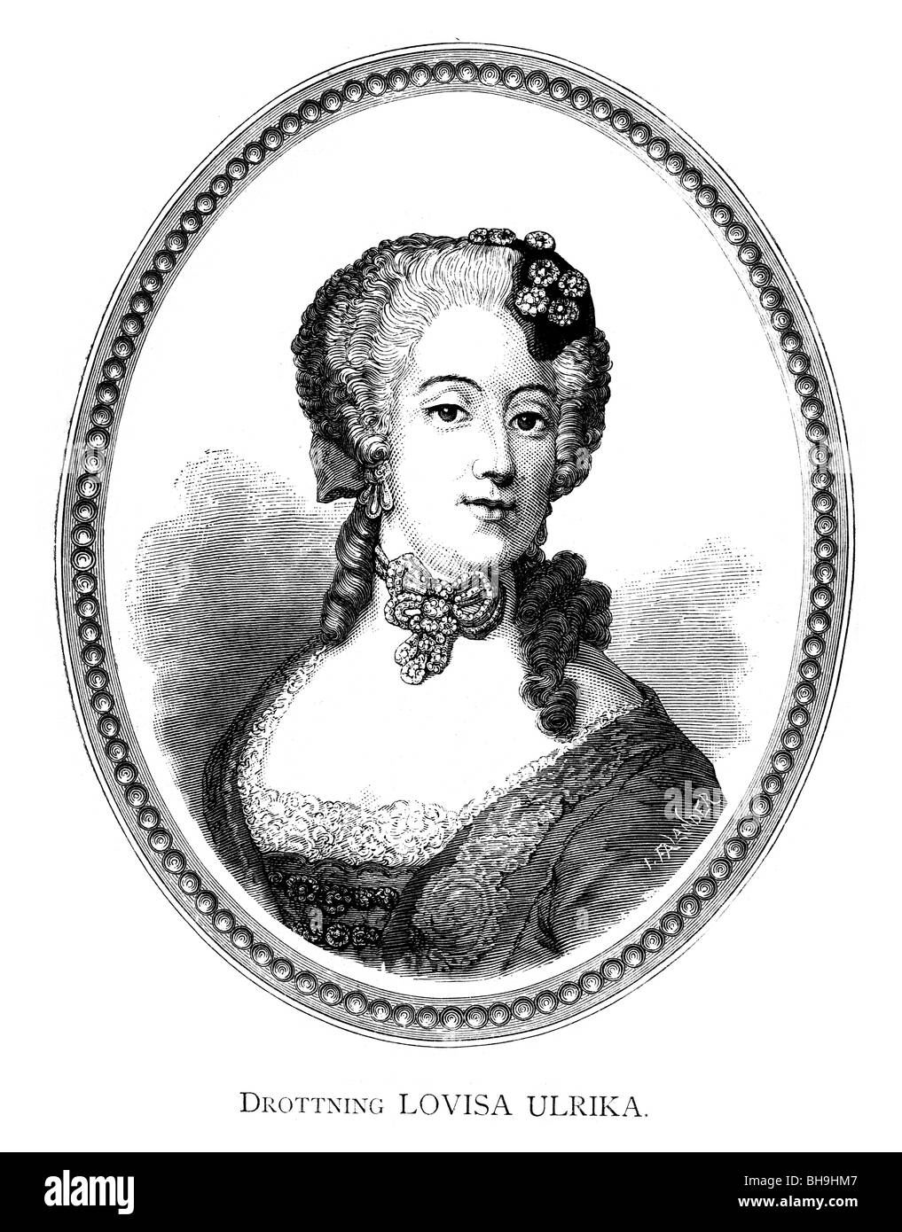 Louisa Ulrika von Preußen (Berlin, 24. Juli 1720 - Svartsjö, 16. Juli 1782) war eine schwedische Königin Stockfoto