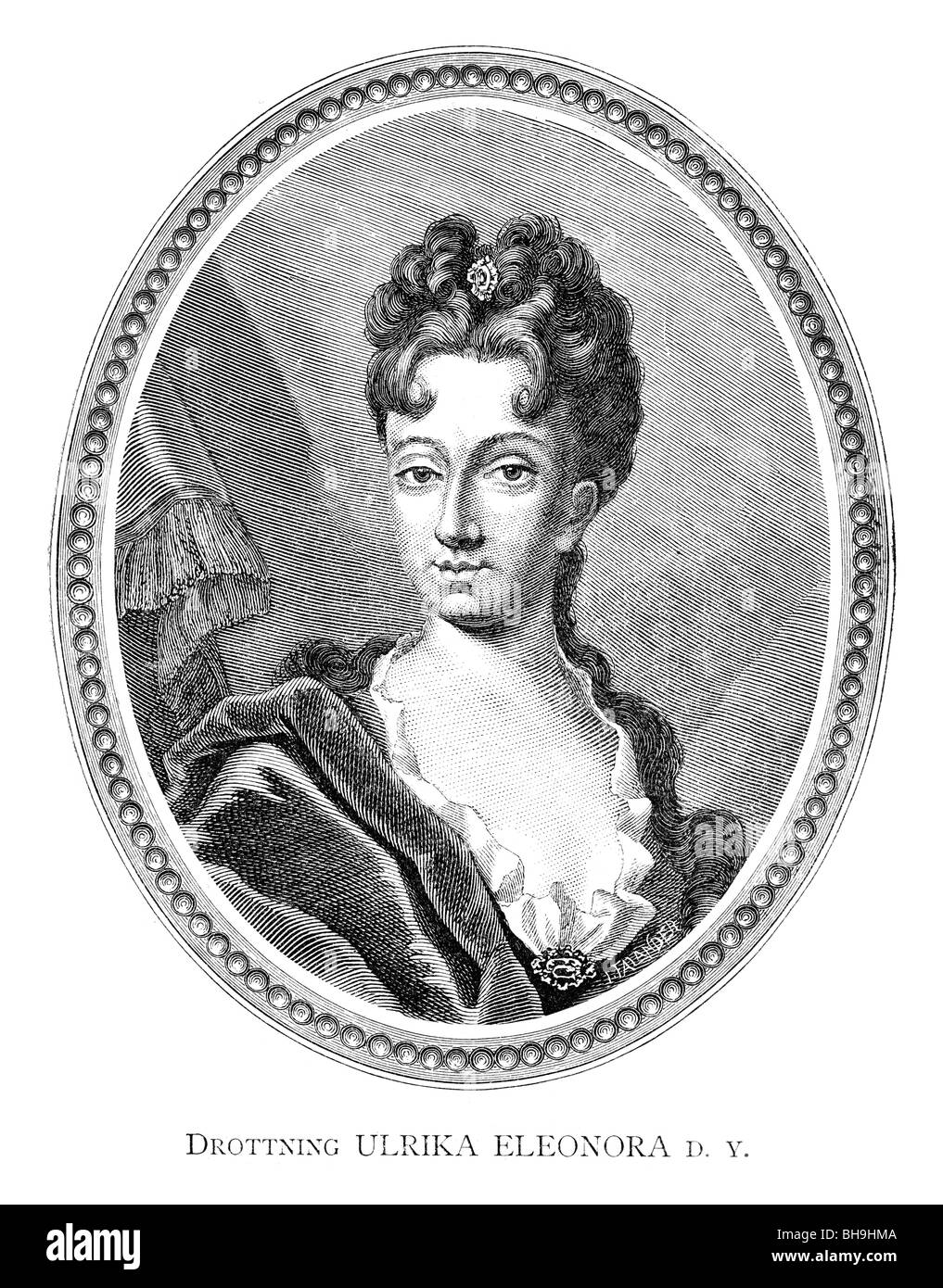 Ulrika Eleonora (23. Januar 1688 – 24. November 1741), auch bekannt als Ulrika Eleonora der jüngere, wurde Königin Regnant von Schweden Stockfoto