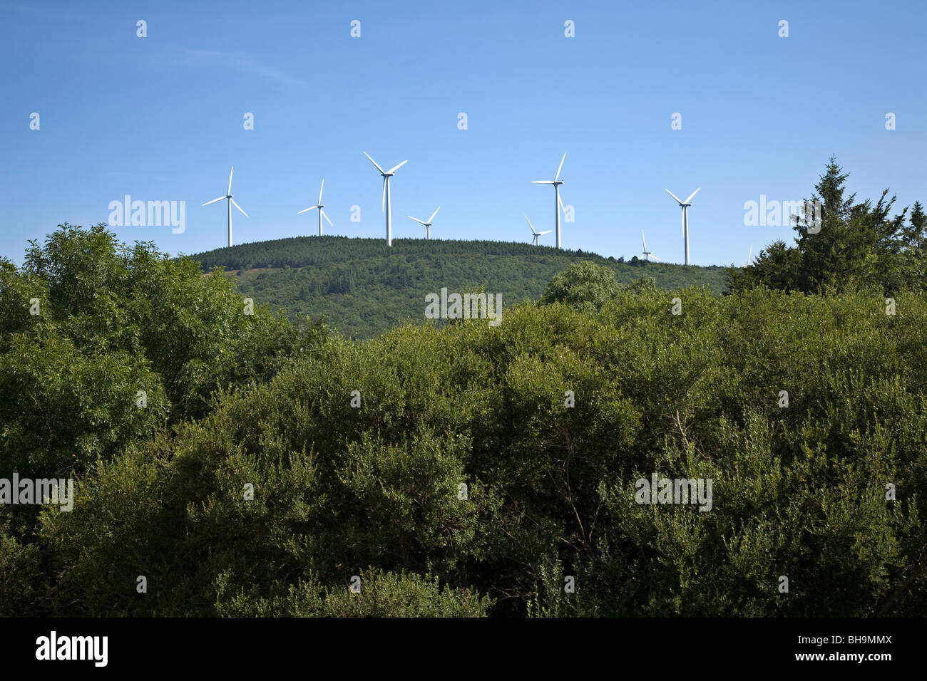 Windkraftanlagen Stockfoto