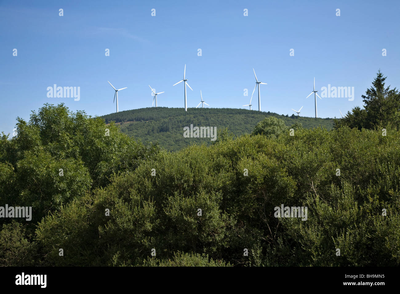 Windkraftanlagen Stockfoto