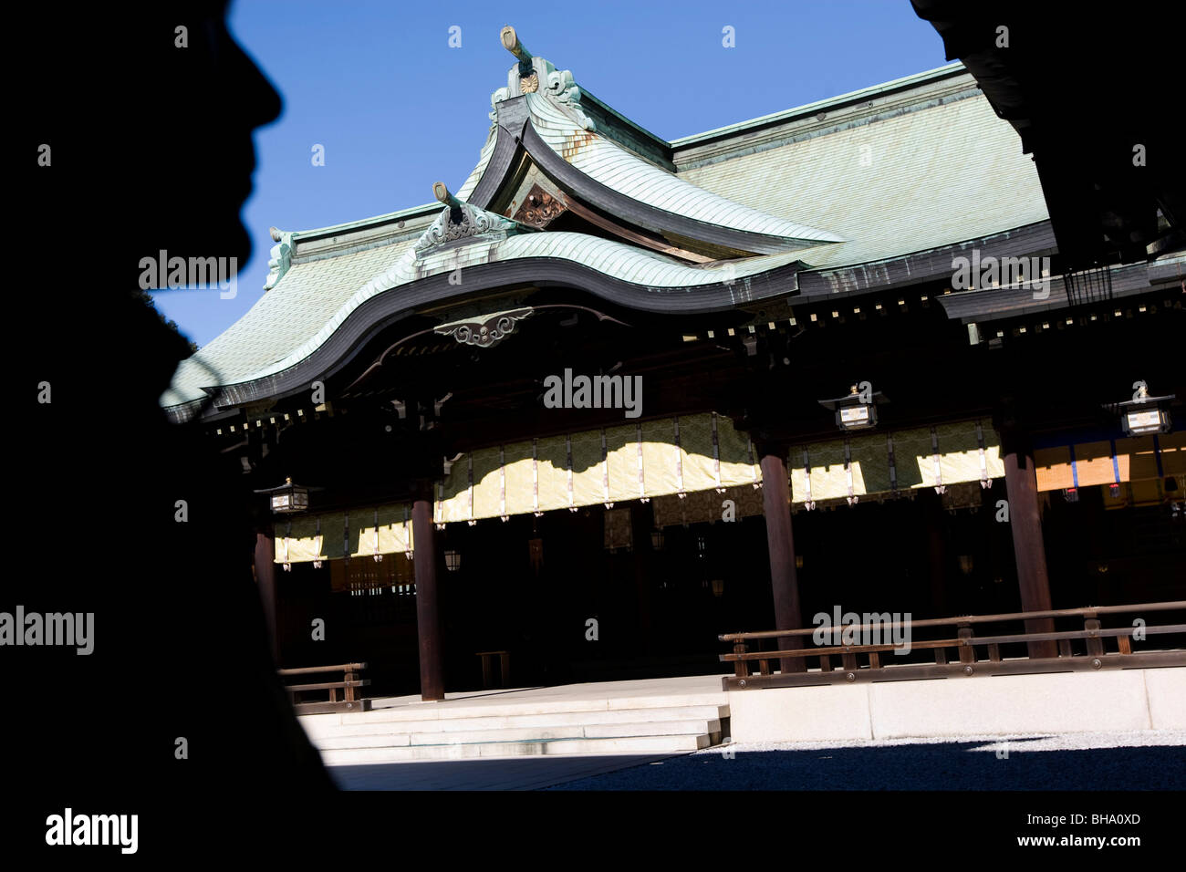 Besuchen den Meiji-Schrein, Tokyo, Japan, Sonntag, 7. Dezember 2008. Stockfoto