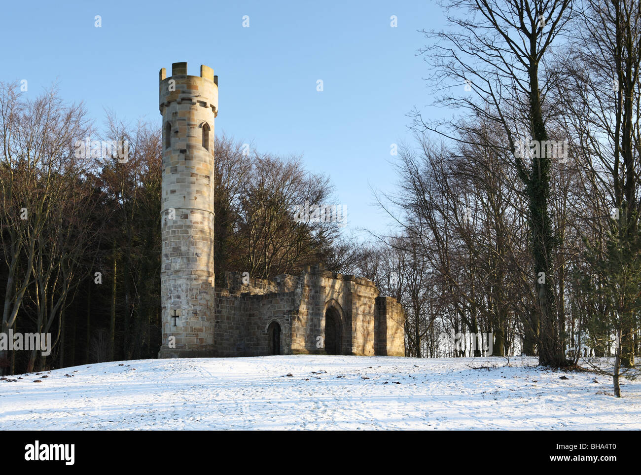 Die gotische Ruine, Hardwick Hall Estate, Sedgefield, Co. Durham, England, UK Stockfoto