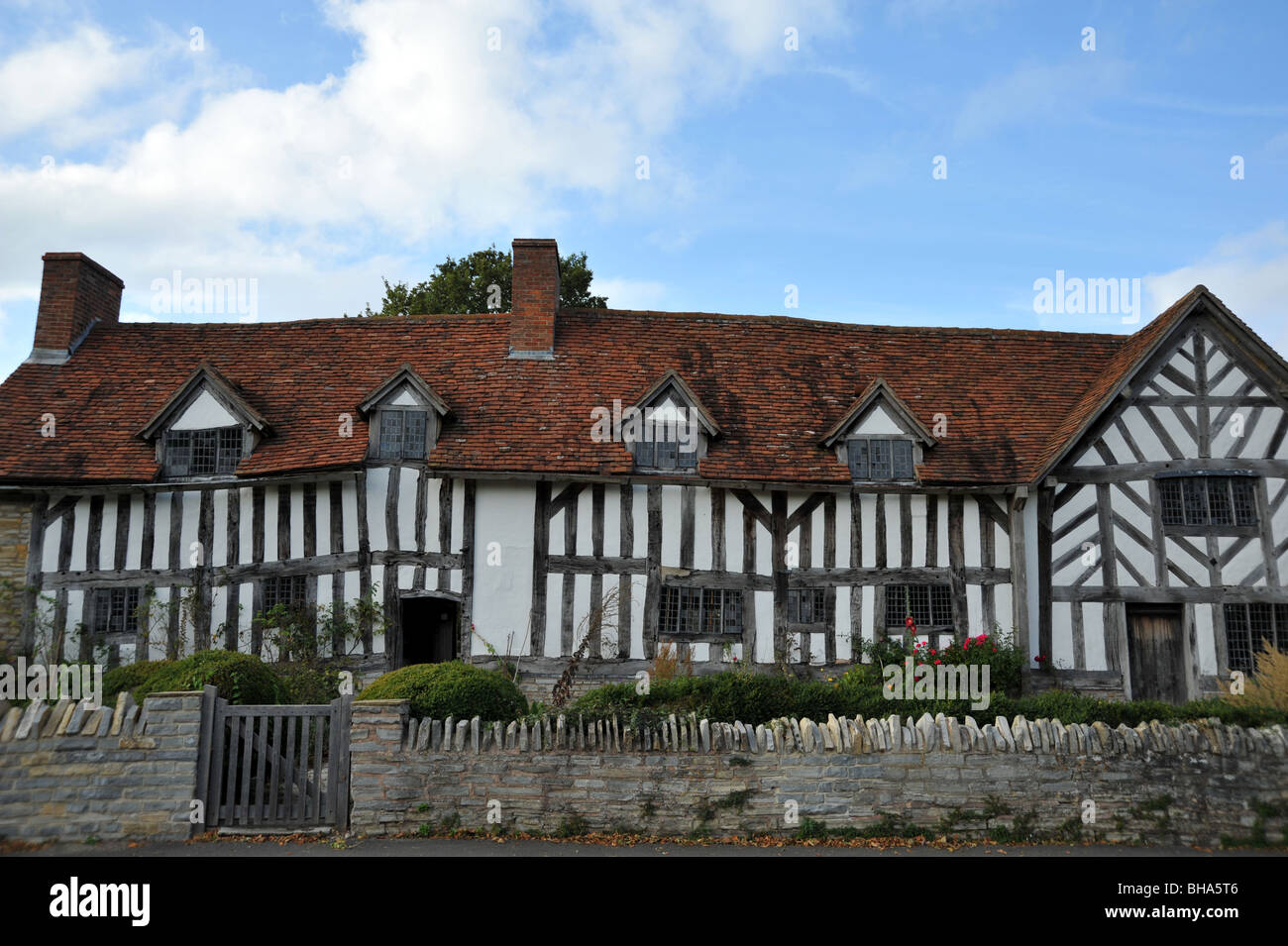 Shakespeares Mutter Mary Arden, ihr Haus in Wilmcote Toren Stratford-upon-Avon, Warwickshire, UK. Diese remarkab Stockfoto