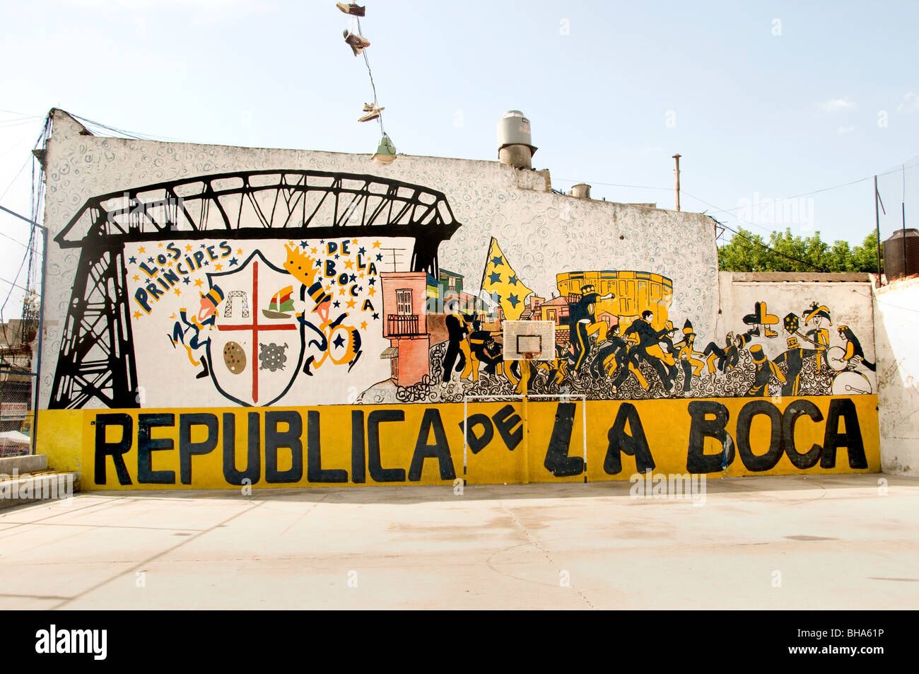 La Boca Diego Maradonna Fußball Buenos Aires Argentinien Stockfoto