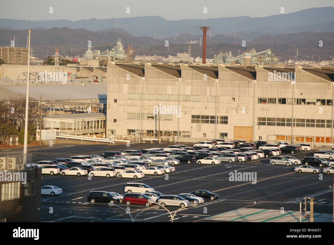 Ansicht der Toyota Motor Company Autofabriken in Toyota City, Japan, Sonntag, 27. Januar 2008. Stockfoto