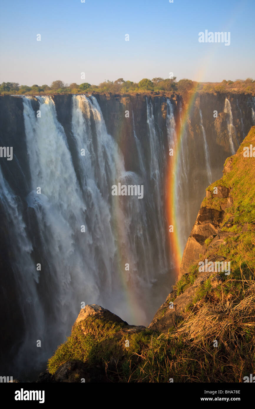 Afrika-Regenbogen-Fluss Victoriafälle in Sambia Stockfoto