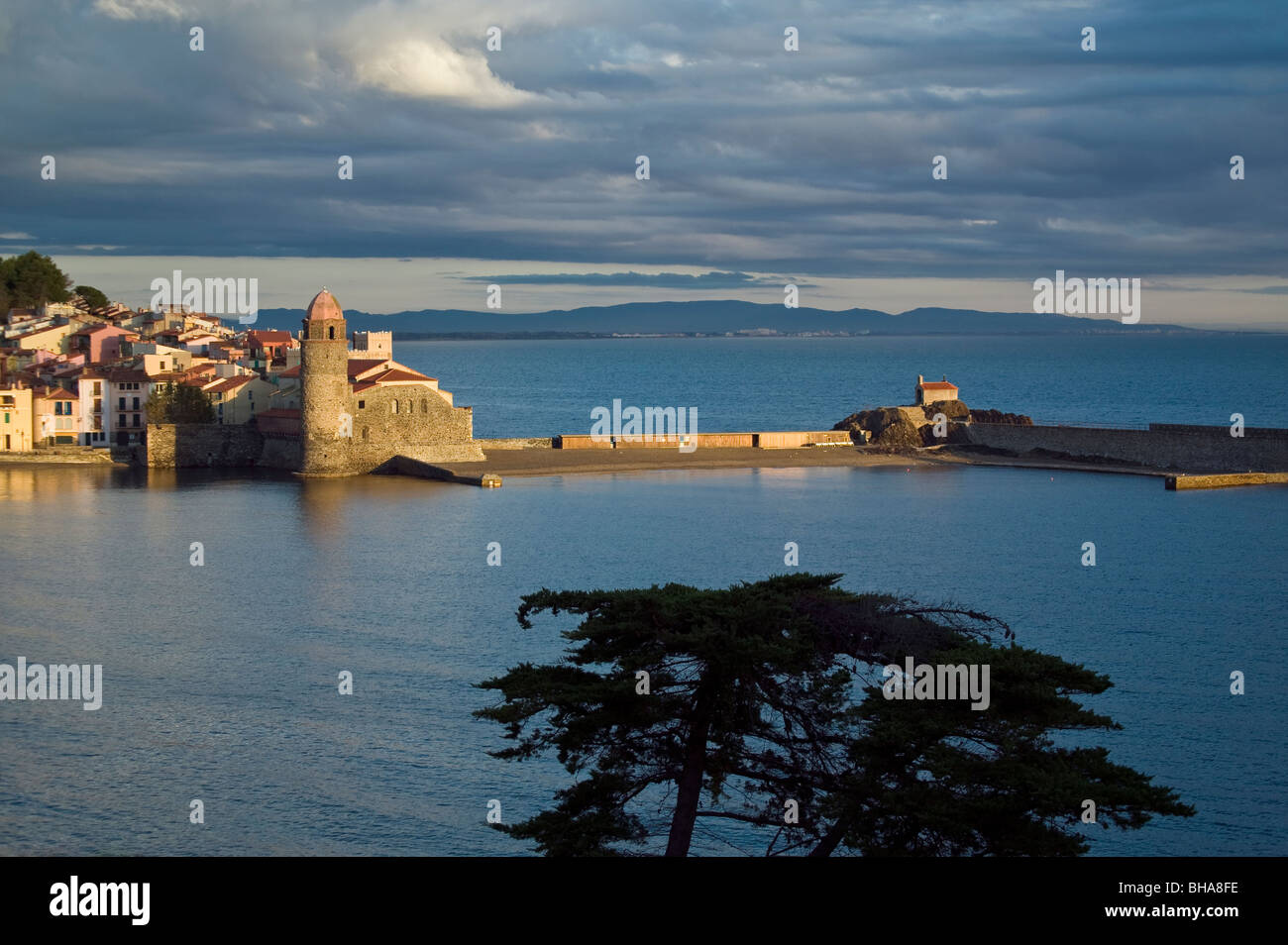 Collioure, Pyrenäen-Orientales, Mittelmeer, Frankreich Stockfoto