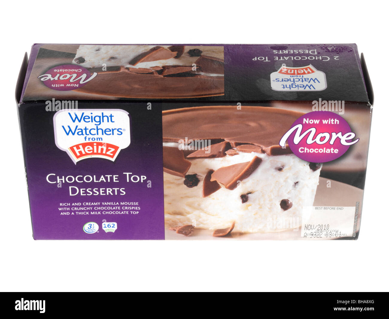 Top Schokoladendesserts Stockfoto