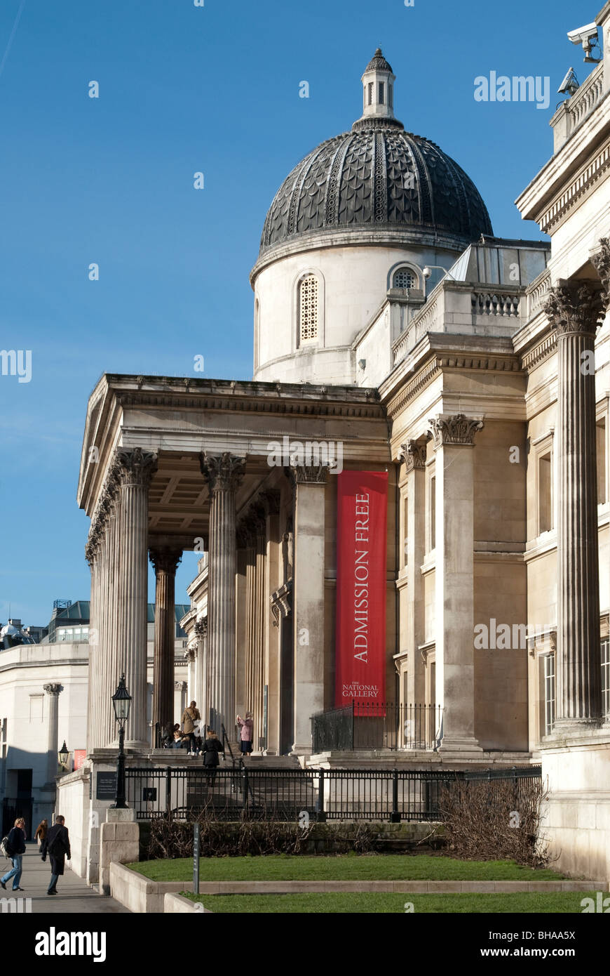 Der National Gallery in London Trafalgar Square Stockfoto