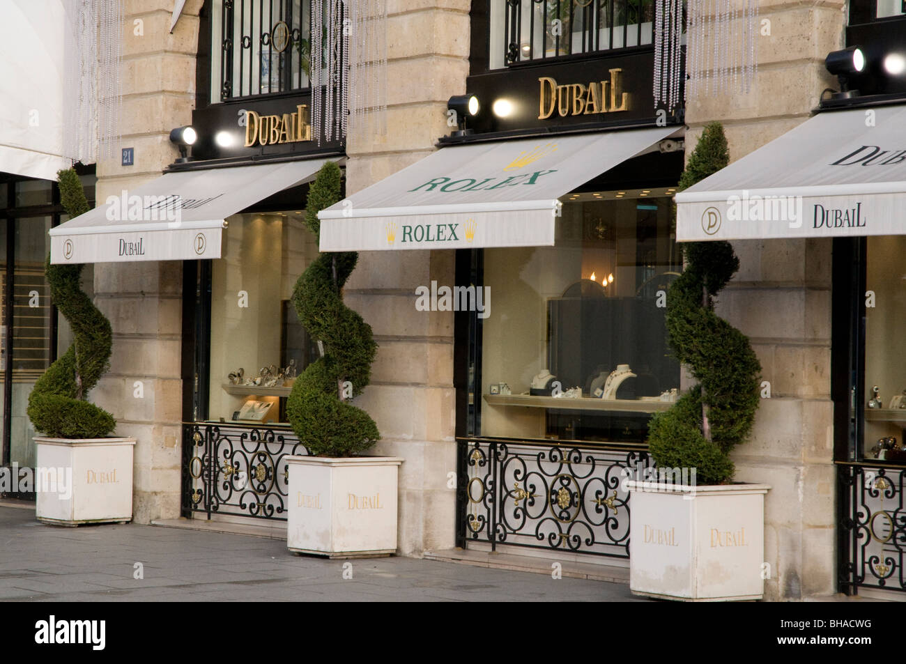 Dubail, Juwelier Platz Vendome in Paris Stockfoto