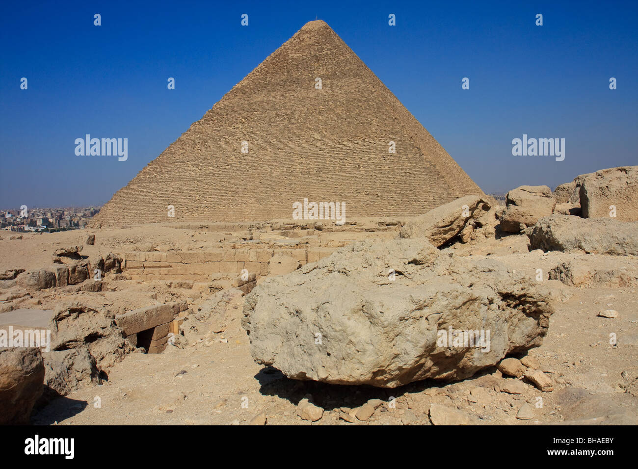 Afrika-Gebäude Cairo Ägypten Gizeh Pyramide Grab Stockfoto
