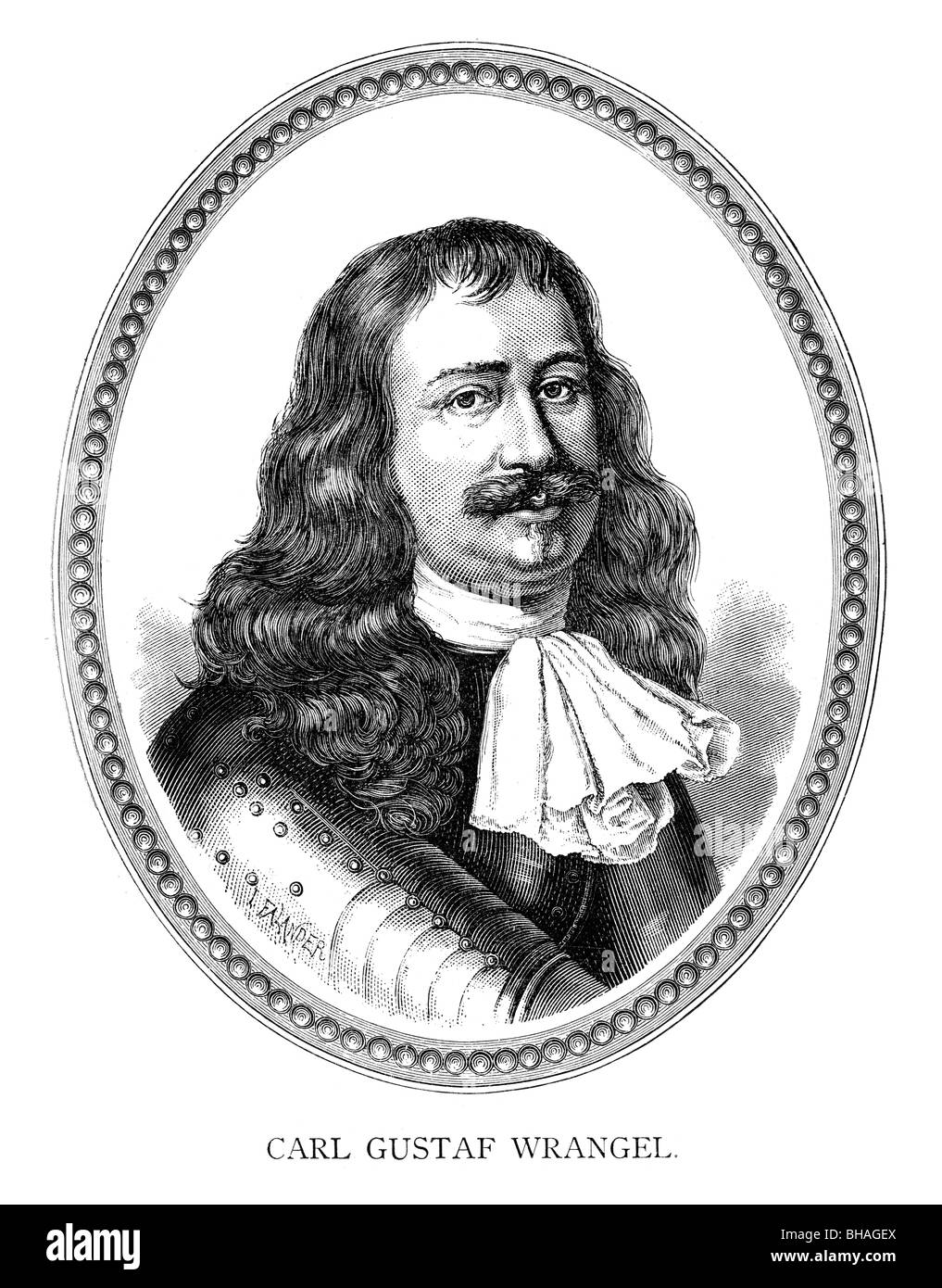 Wrangel (auch Carl Gustav Wrangel, geboren 23. Dezember 1613 in Uppsala, gestorben 5. Juli 1676 in Spyker) Stockfoto