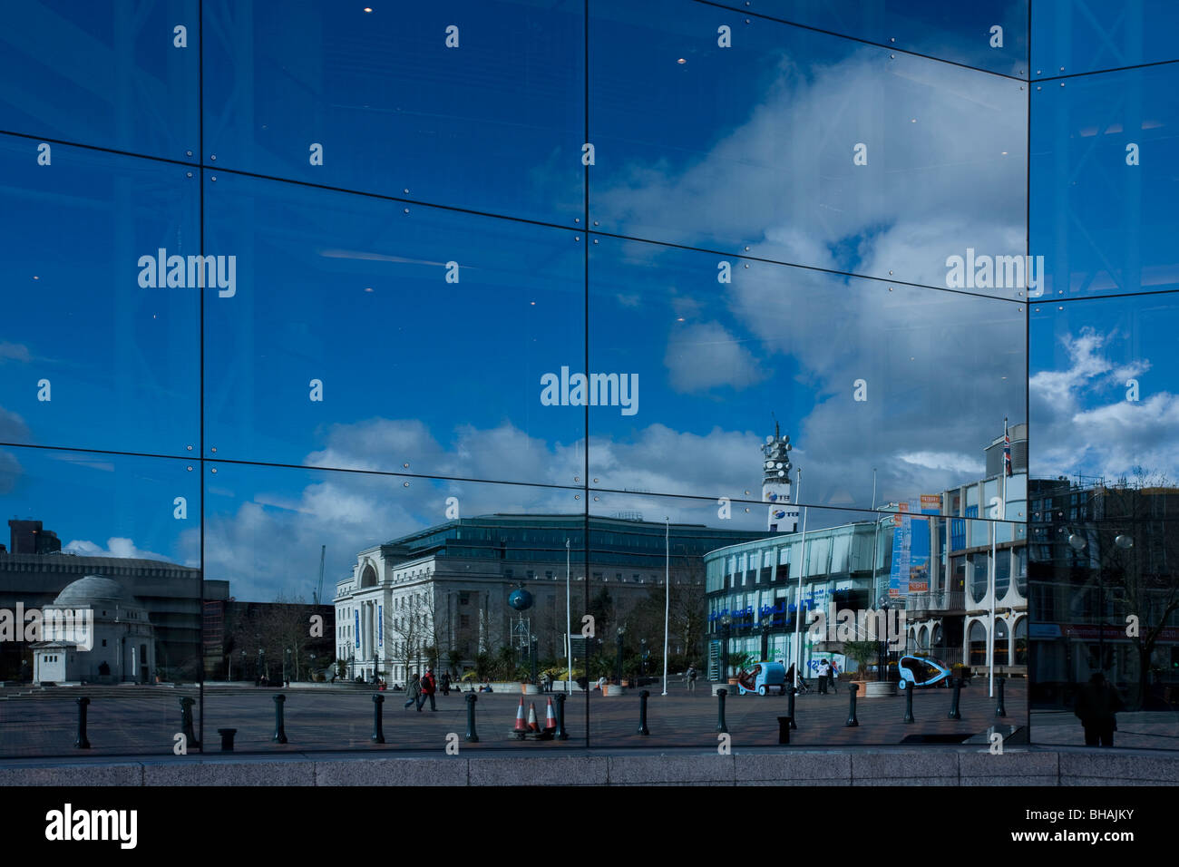 Reflexion der Centenary Square, Birmingham, England Stockfoto