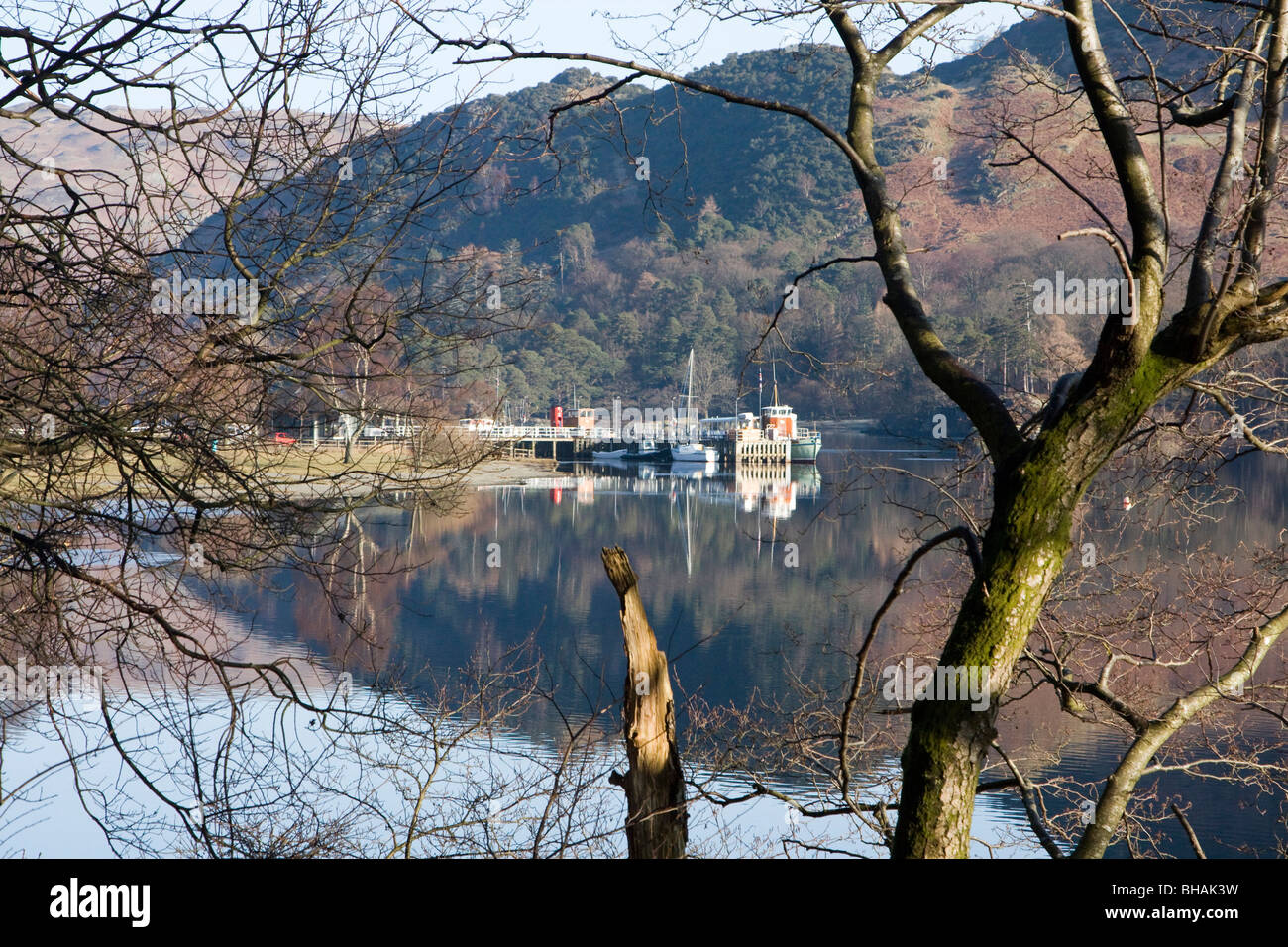 Glenridding Pier Ullswater Lake District national park Cumbria England uk gb Stockfoto