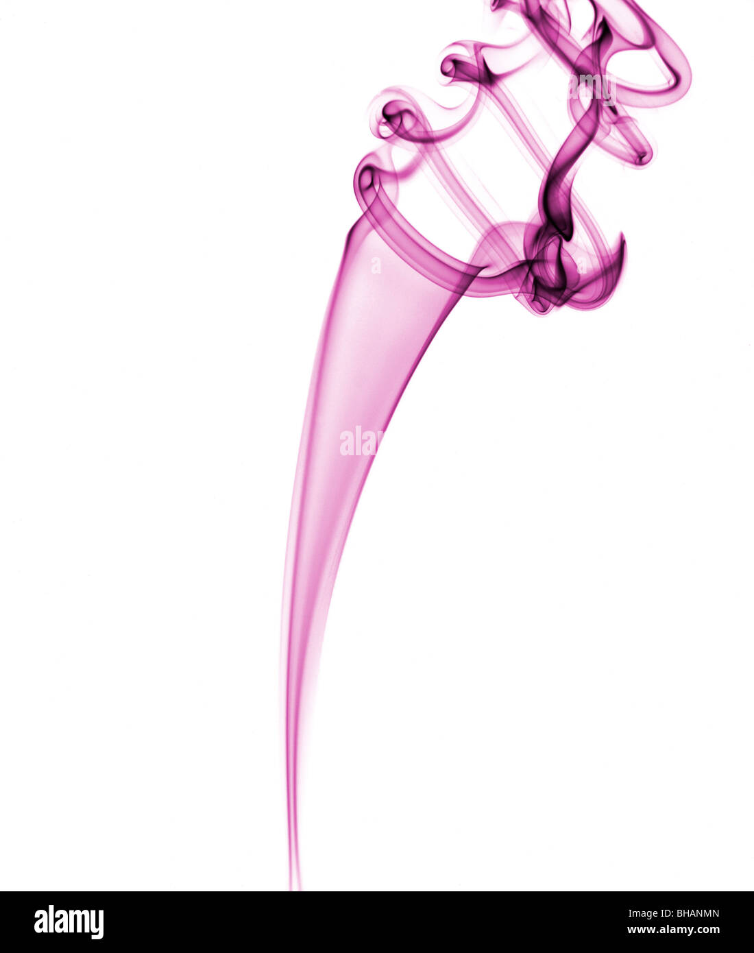 Wanderwege auf einem weißen Hintergrund zu rauchen Stockfoto