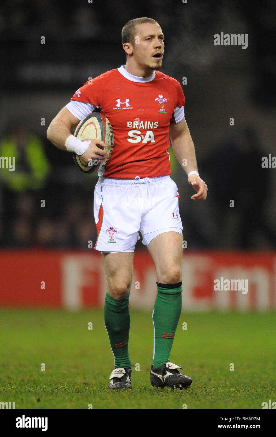 RICHIE REES WALES & CARDIFF BLUES TWICKENHAM LONDON ENGLAND 6. Februar 2010 Stockfoto