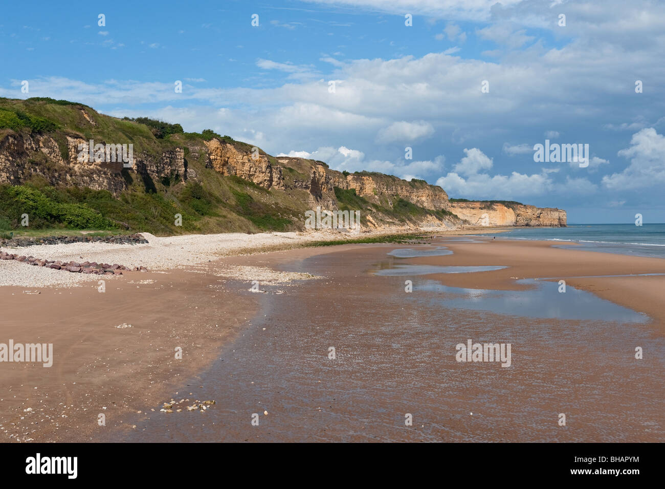 Omaha Beach Bereich Charlie Vierville-Sur-Mer, Normandie, Frankreich Stockfoto