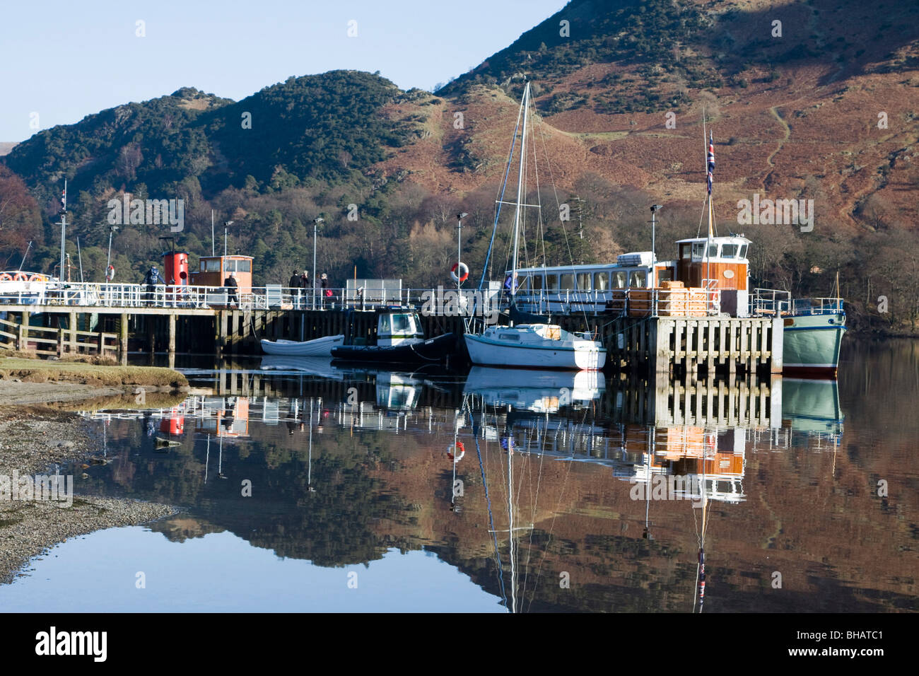 Glenridding Pier Ullswater Lake District national park Cumbria England uk gb Stockfoto