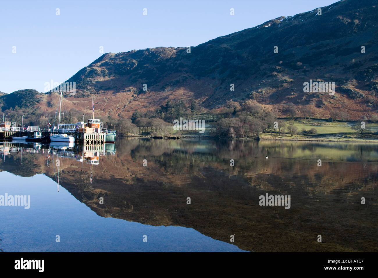 Glenridding Pier Ullswater Lake District national park Cumbria England uk gb Stockfoto