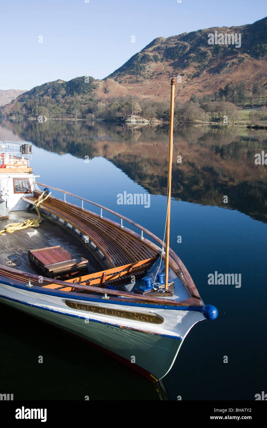 Glenridding Pier Lady Lake Ullswater Lake District National park Cumbria England uk gb Stockfoto