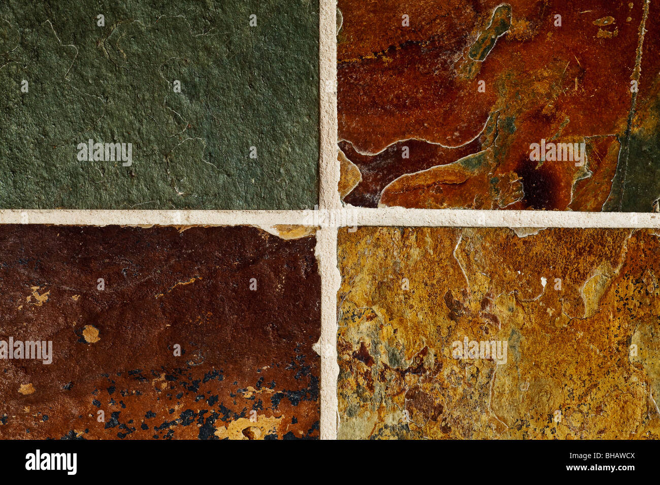 Schiefer Naturstein Bodenbelag Fliesen abstrakten Hintergrund Stockfoto