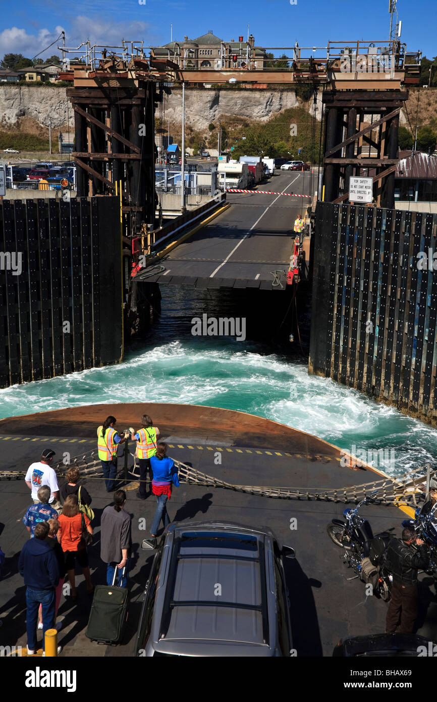 Keystone ferry von Whidbey Insel Ankunft in Port Townsend, Washington-USA Stockfoto