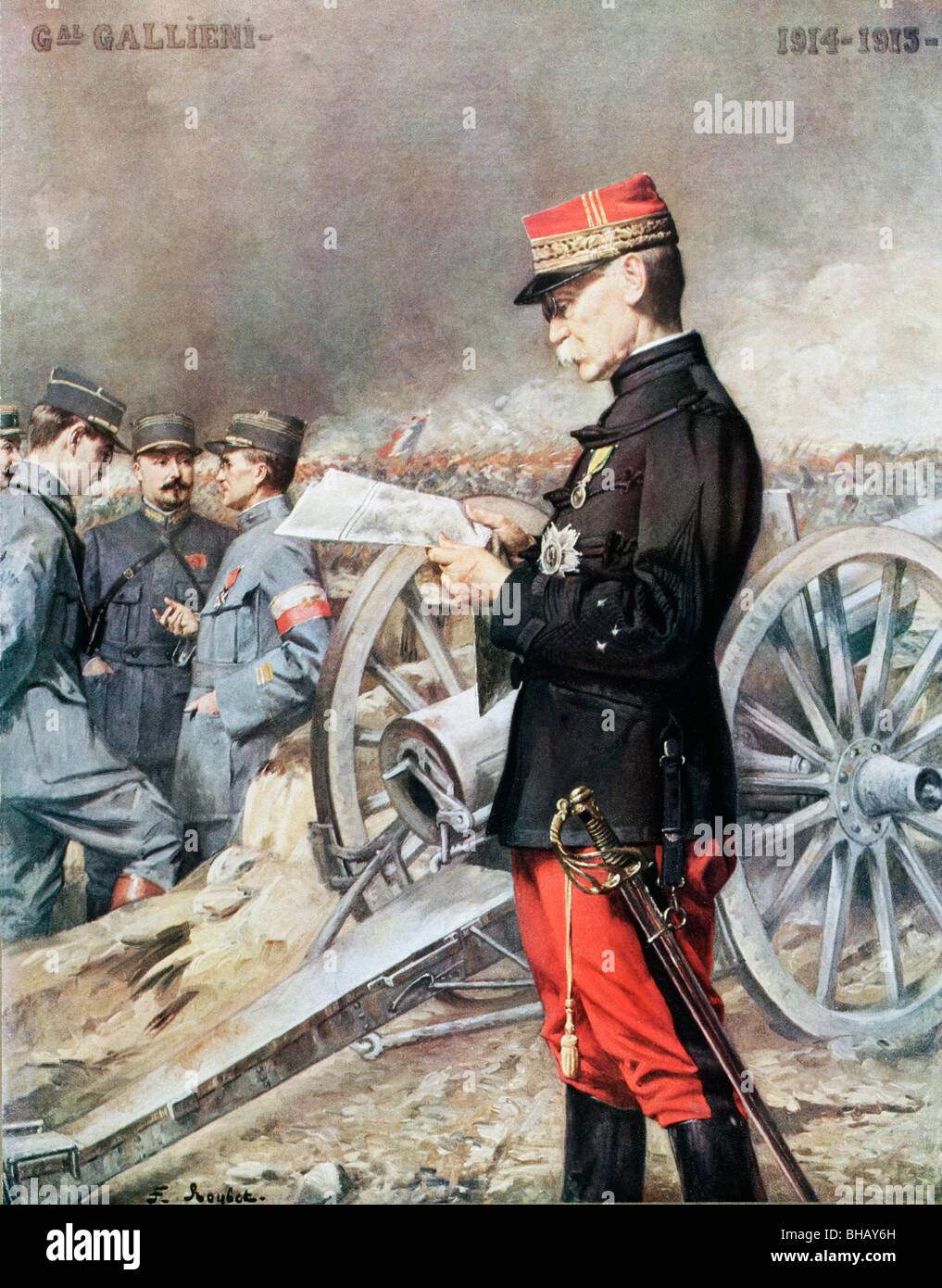 Joseph Simon Gallieni, 1849-1916. Französischer General im ersten Weltkrieg. Stockfoto
