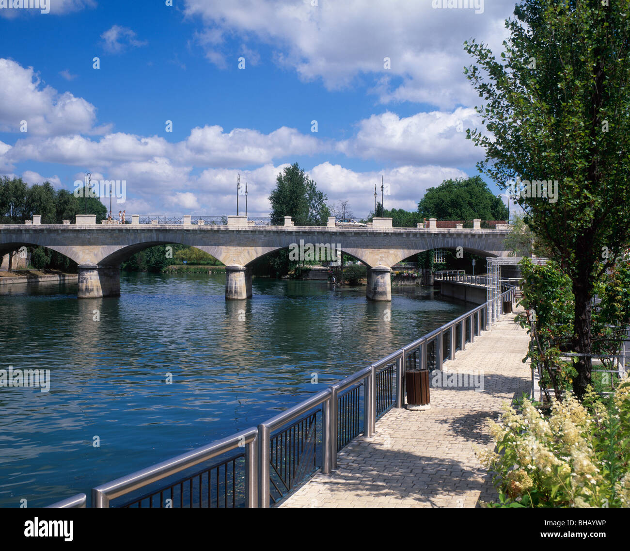 Fluss Charente, Cognac, Charente, Frankreich Stockfoto