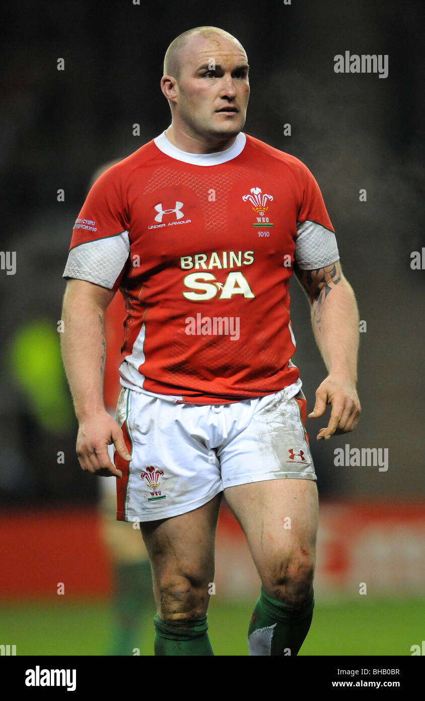 GARETH WILLIAMS. WALES & CARDIFF BLUES TWICKENHAM LONDON ENGLAND 6. Februar 2010 Stockfoto