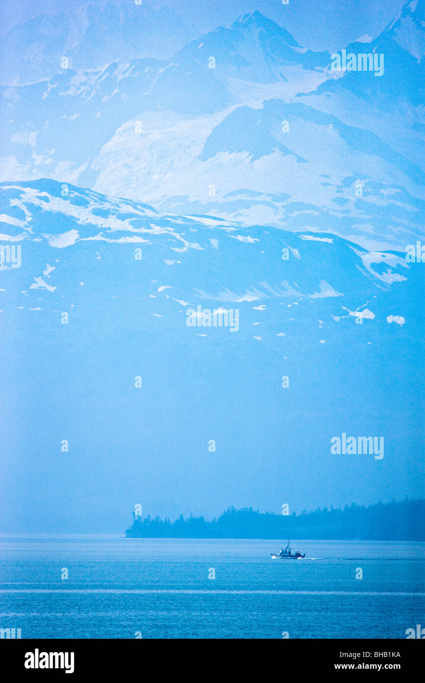 Kommerziellen Fischerboot, Prince William Sound, Alaska Yunan, Sommer Stockfoto