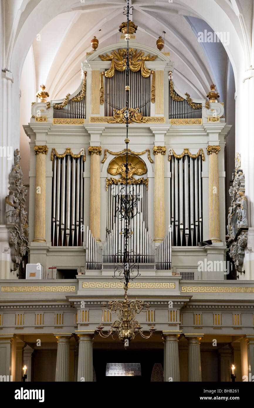 Die Orgel in der St. Petri-Kirche in Malmö Schweden Stockfoto