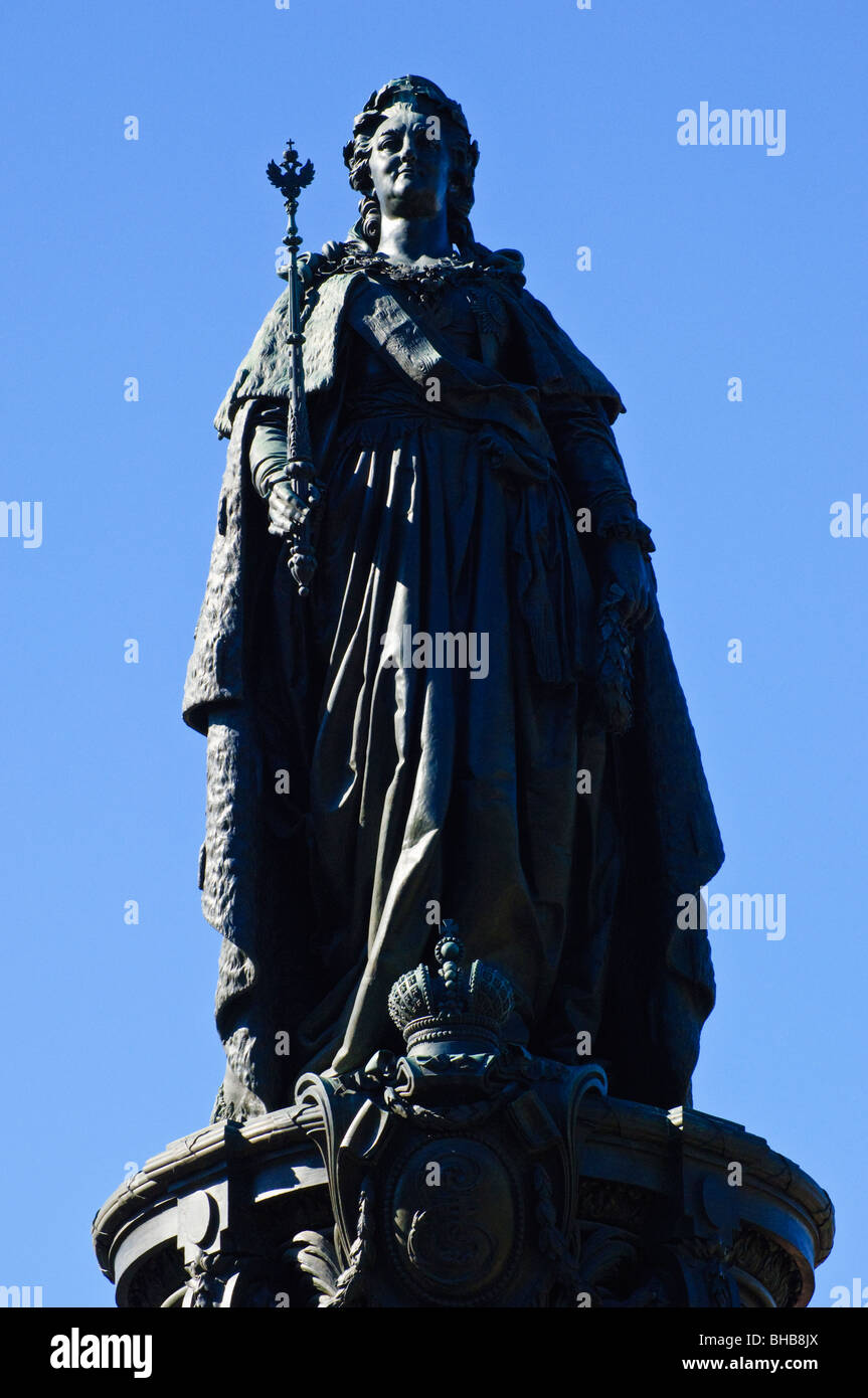 Statue von Katharina der großen, St Petersburg, Russland Stockfoto