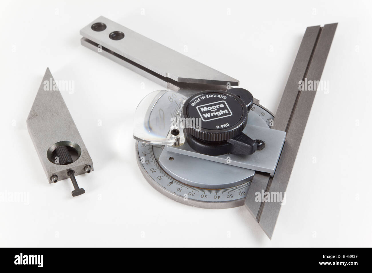 Vernier Winkelmesser Stockfoto