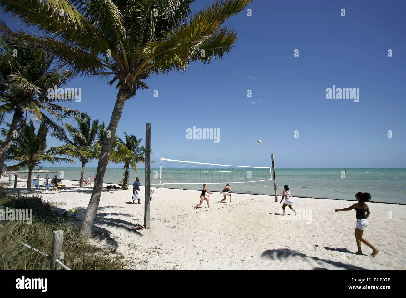 BeachVolleyball, Smathers Beach, Key West, Florida, USA