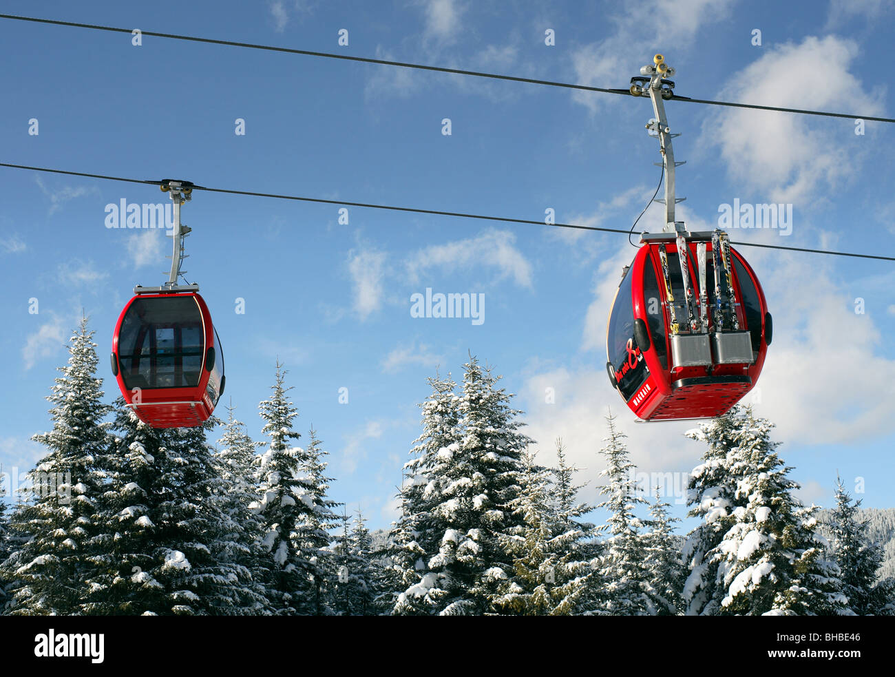 Skilift Österreich Stockfoto
