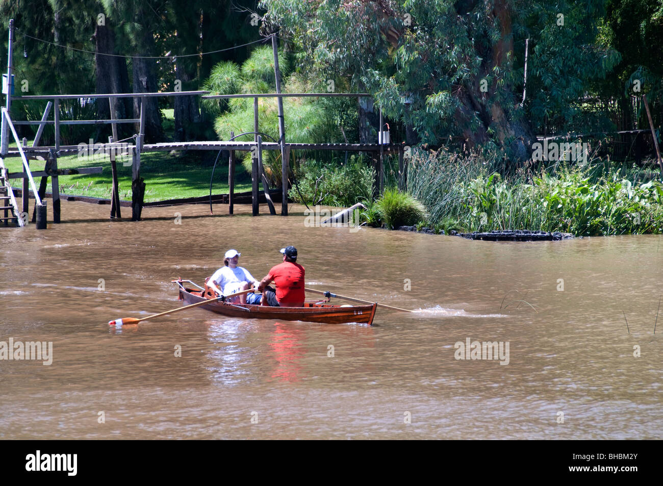 El Tigre Argentinien Delta Insel Flussinseln 17 Meilen nördlich von Buenos Aires Stockfoto