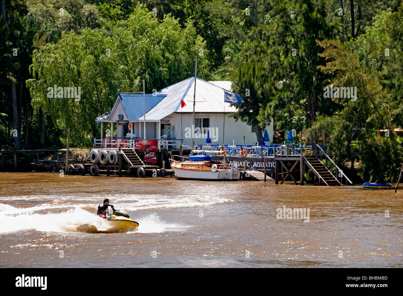 El Tigre Argentinien Delta Insel Flussinseln 17 Meilen nördlich von Buenos Aires Stockfoto