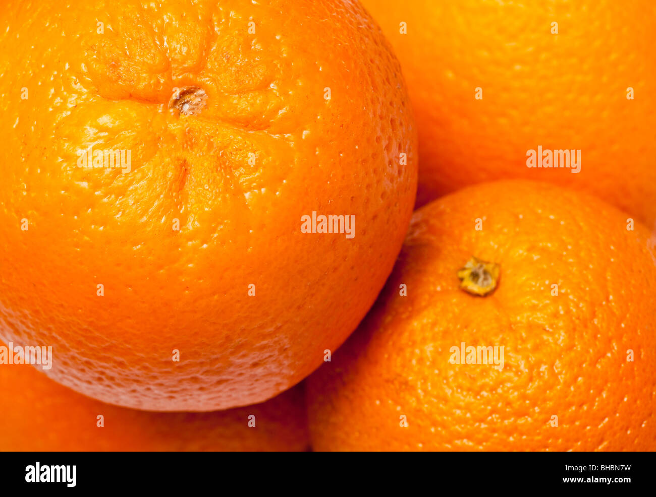 Orangen hautnah Stockfoto