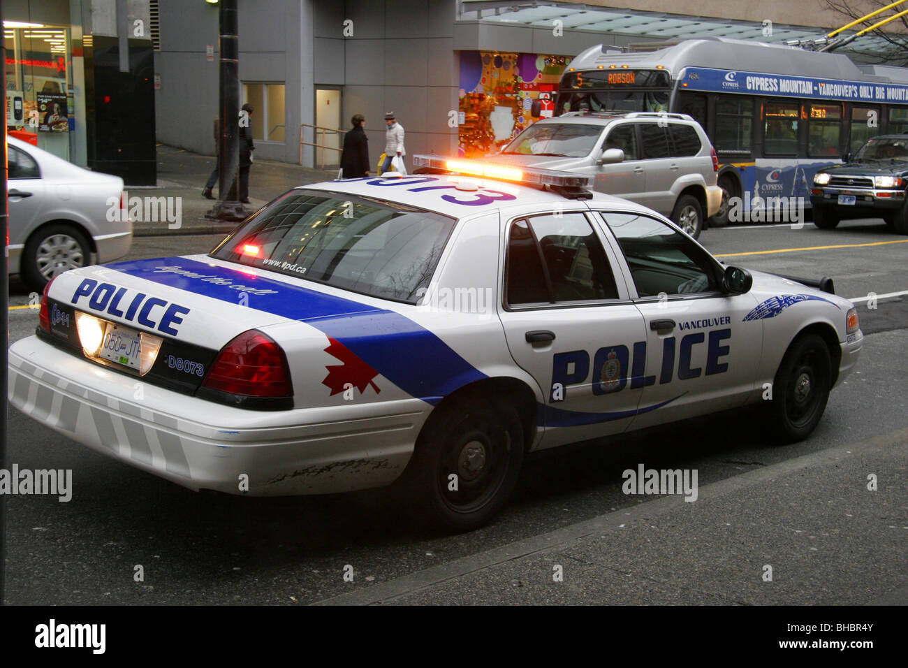 Vancouver Polizei Auto, Vancouver, Britisch-Kolumbien, Kanada. Stockfoto