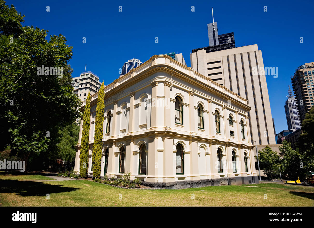 Melbourne-Architektur / The Royal Society of Victoria Gebäude ca. 1854 / Melbourne Victoria Australien. Stockfoto