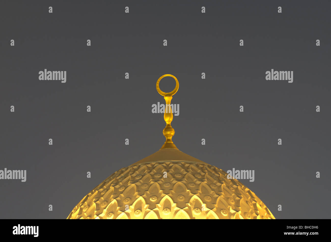 Kuppel der Jumeirah Moschee, Dubai, Vereinigte Arabische Emirate Stockfoto